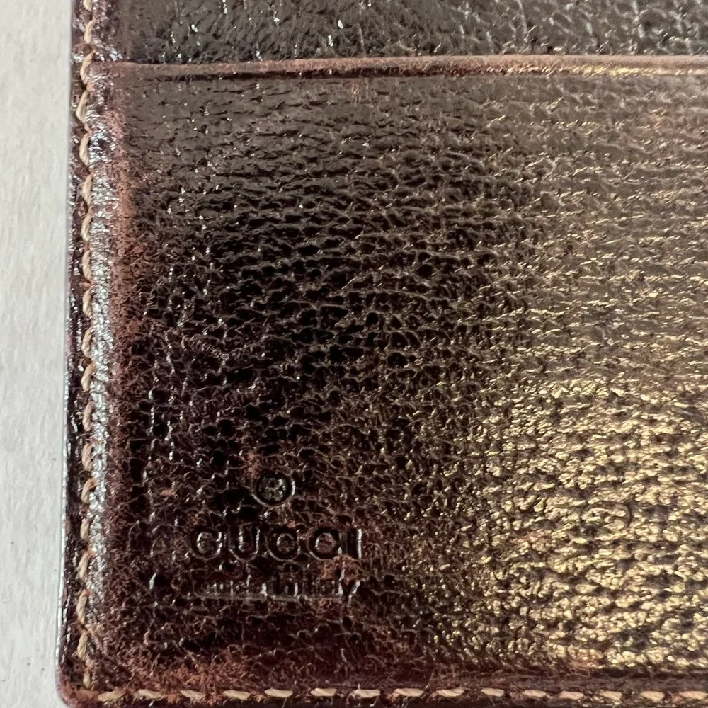 Gucci GG‎ suede, compact, leather wallet - Picture 5 of 16